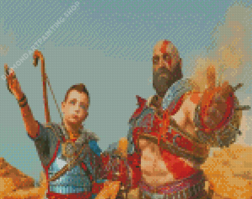 Kratos And Atreus Diamond Paintings