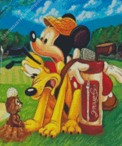 Mickey Mouse Playing Diamond Paintings