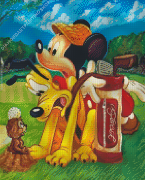 Mickey Mouse Playing Diamond Paintings