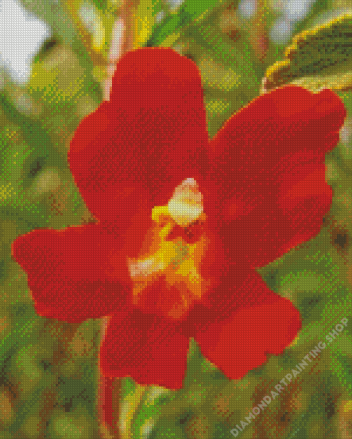 Red Monkey Flower Diamond Paintings