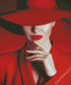 Stylish Woman Hat Diamond Paintings