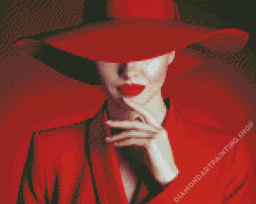 Stylish Woman Hat Diamond Paintings