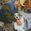 Old Man And Dog Diamond Paintings