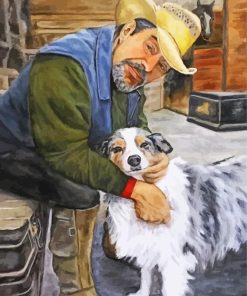 Old Man And Dog Diamond Paintings