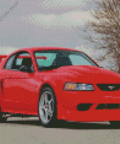 Red Ford Mustang Diamond Paintings