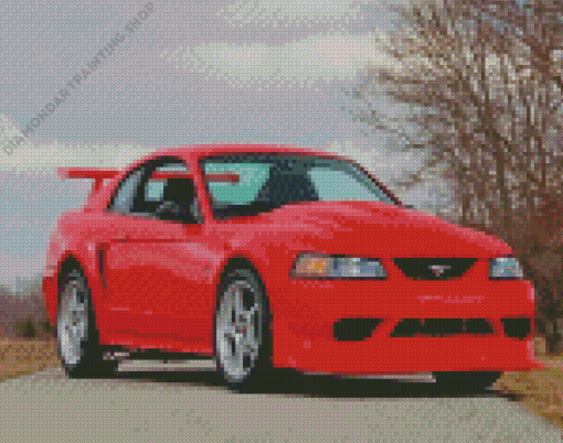 Red Ford Mustang Diamond Paintings