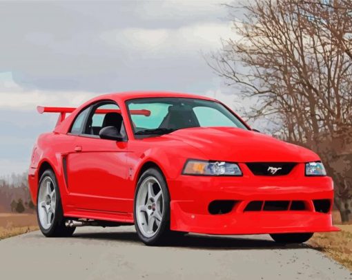 Red Ford Mustang Diamond Paintings