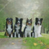 4 Friends Dogs Diamond Paintings