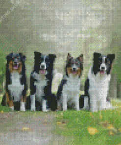 4 Friends Dogs Diamond Paintings