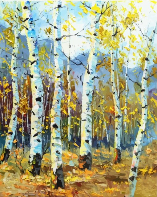 Birch Trees Art Diamond Paintings