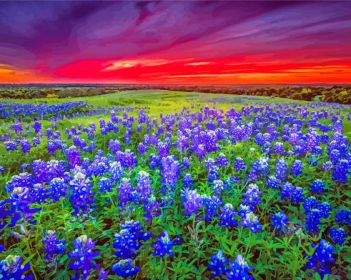 Wildflowers Landscape Diamond Paintings