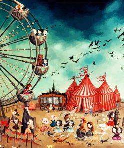 Circus Ferris Wheel Diamond Paintings