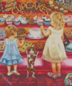 Cupcakes Bakery Diamond Paintings