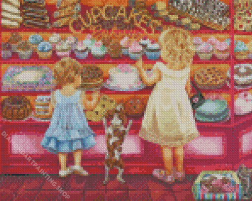 Cupcakes Bakery Diamond Paintings