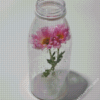 Flower Inside Bottle Diamond Paintings