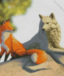 Fox And Wolf Diamond Paintings