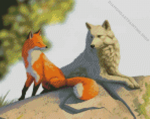 Fox And Wolf Diamond Paintings