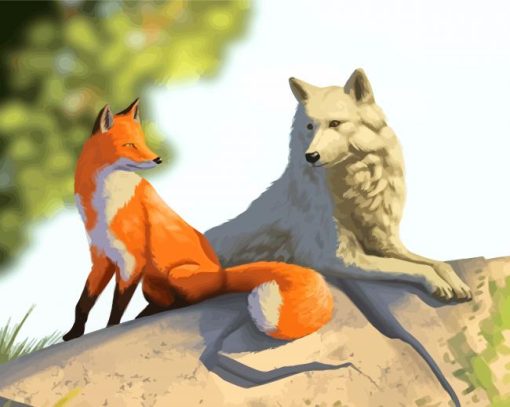 Fox And Wolf Diamond Paintings