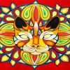 Ginger Mandala Cat Diamond Paintings