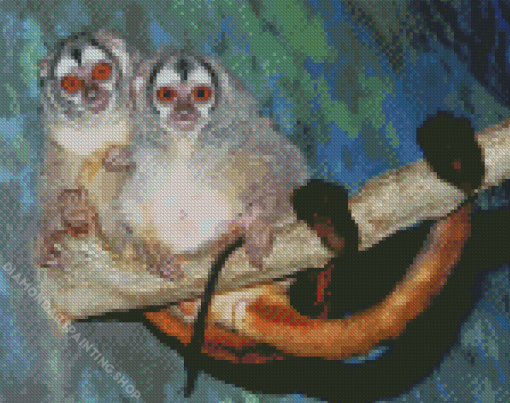 Monkeys On Branch Diamond Paintings