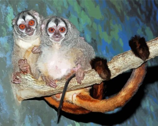 Monkeys On Branch Diamond Paintings