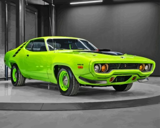 Green Roadrunner Diamond Paintings