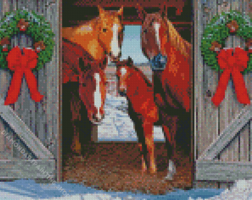 Horses And Colt Diamond Paintings