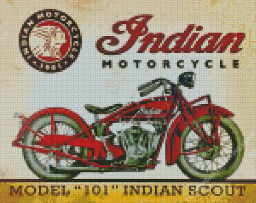 Indian Motorcycle Diamond Paintings