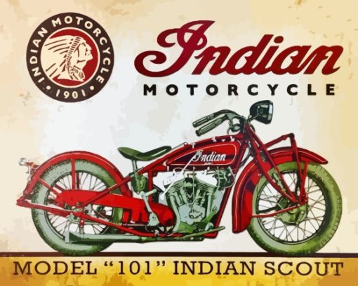 Indian Motorcycle Diamond Paintings