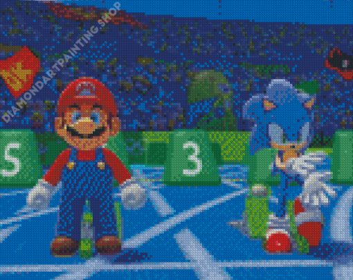 Mario And Sonic Diamond Paintings