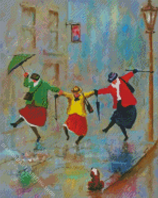 Old Ladies Dancing Diamond Paintings