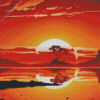 Orange Sunset Diamond Paintings