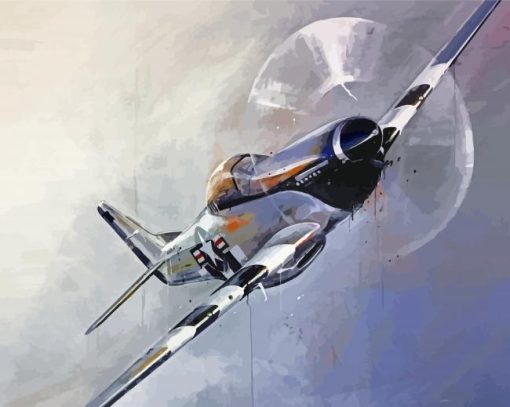 P51 Mustang Diamond Paintings