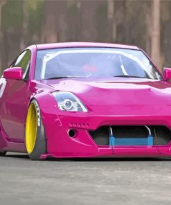 Pink Nissan 350z Diamond Paintings