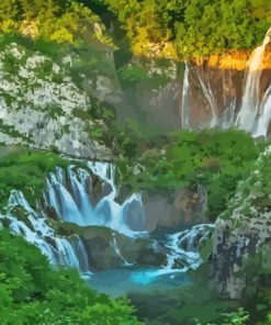 Plitvice Waterfall Diamond Paintings