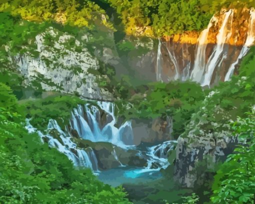 Plitvice Waterfall Diamond Paintings