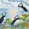 Puffin Birds Diamond Paintings