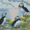 Puffin Birds Diamond Paintings