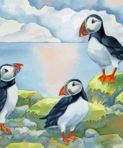 Puffin Birds Diamond Paintings