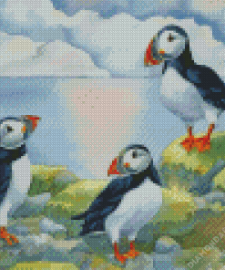 Puffin Birds Diamond Paintings