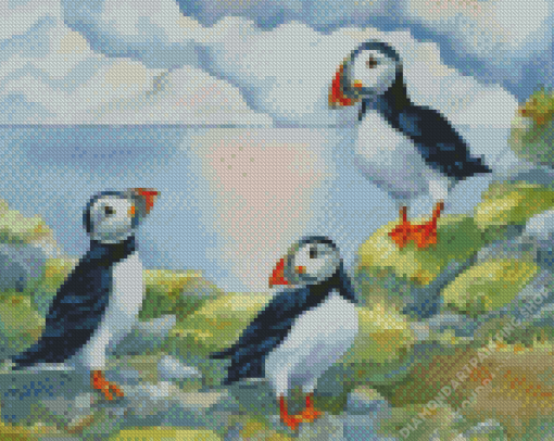 Puffin Birds Diamond Paintings