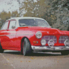 Red Old Volvo Diamond Paintings