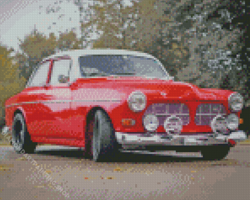 Red Old Volvo Diamond Paintings