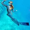 Scuba Lady Diamond Paintings