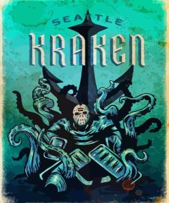 Seattle Kraken Poster Diamond Paintings