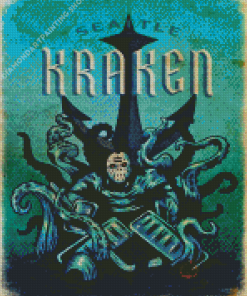 Seattle Kraken Poster Diamond Paintings