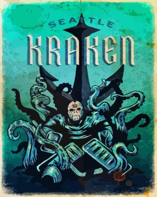 Seattle Kraken Poster Diamond Paintings