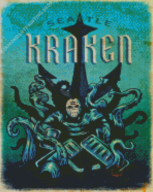 Seattle Kraken Poster Diamond Paintings