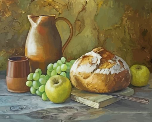 Still Life Bread Diamond Paintings