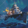 Warship Battle Diamond Paintings